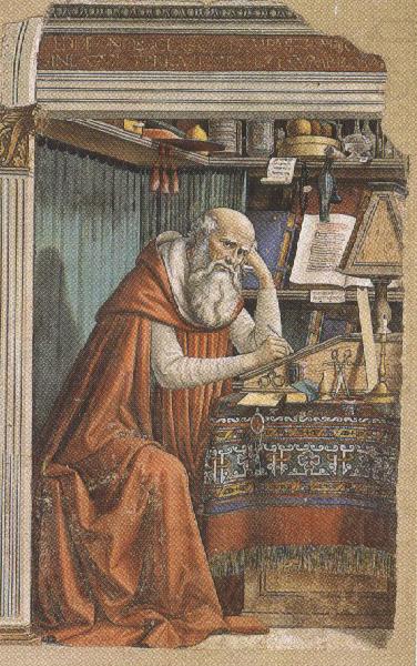 Sandro Botticelli Domenico Ghirlandaio,St Jerome in his Study (m,k36) china oil painting image